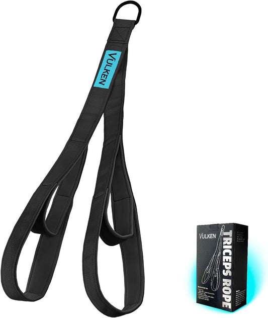 Vulken Tricep Rope Cable Attachment. 28.7 Inch & 22 Inch Two Lengths Built in One Pull Down Rope