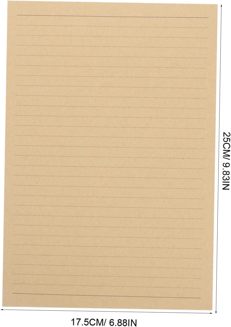 DIYEAH Vintage Stationery Paper 50 Sheets Letter Writing Paper in Kraft for Special Occasions and Handwritten Notes