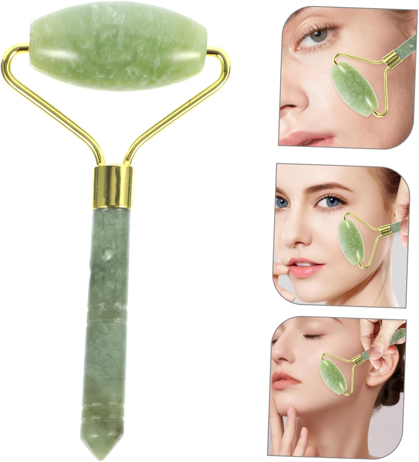 WOFASHPURET Aging Jade Roller Skin Care Massager for Face Puffiness Relief Comfortable Grip Face Massage Tool for Redness Migraine Relief present for Friends and Family
