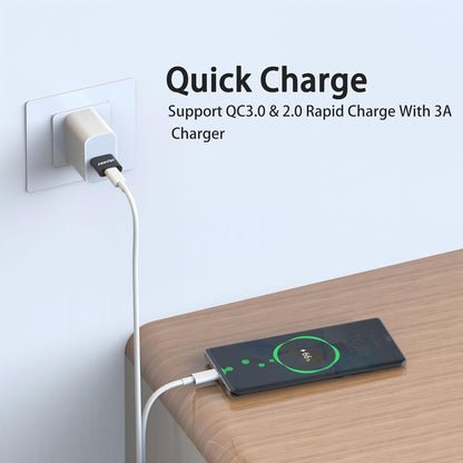 FONVOi USB to USB C Adapter 4 Pack,USB C Female to A Male Charger Type C Compatible with Apple MagSafe, iPhone 11 12 13 14 Pro Max,Samsung Galaxy S23 S22 (Black)