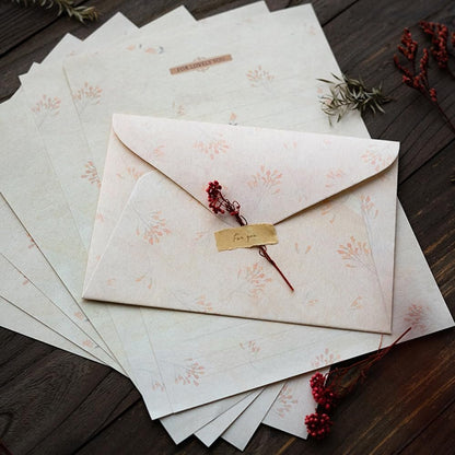 78 Pcs Stationary Writing Paper and Envelopes Set, 36 Sheet Floral Letter Paper 12 Pcs Matching Envelopes Fresh Flower Stationery Lined Writing Paper for Girls Office School Supplies 6 Styles