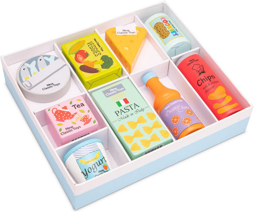 New Classic Toys Play Food Set, Multicoloured, Groceries, 10595
