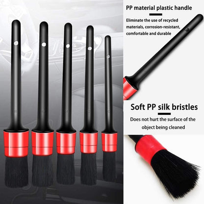 10PCS DUALSHINE Car Auto Detailing Brush Set, Auto Detailing Brushes Cleaner Car Detailing Brushes Exterior, Car Interior Brush for Detailing Cars Automotive Interior, Wheels, Exterior, Leather