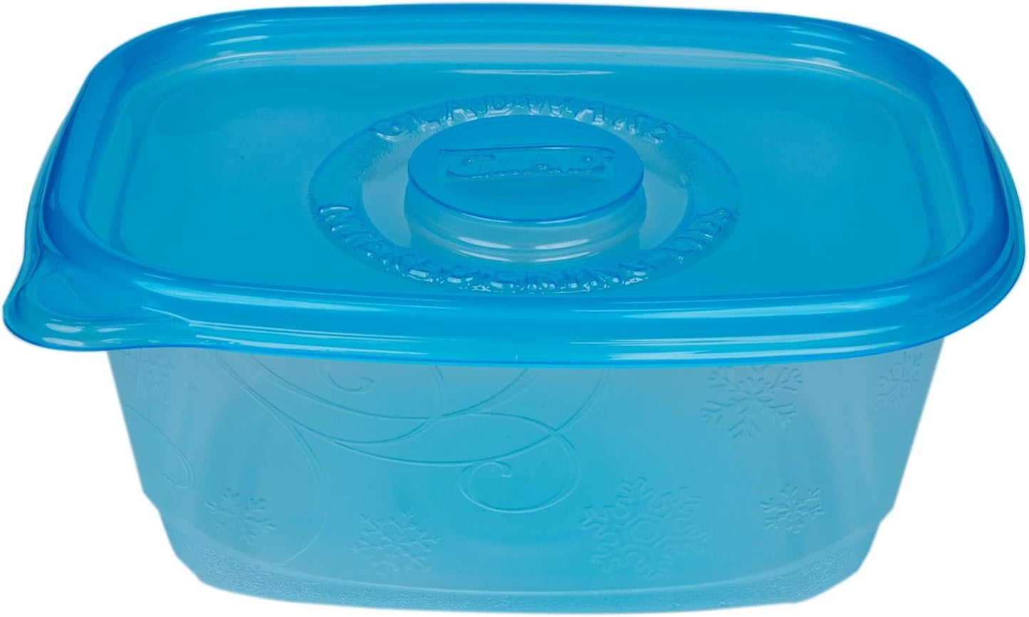 Gladware Freezerware Food Storage Containers, Large | Rectangle Food Storage Containers for Everyday Use | Food Containers Safe for Freezer, Hold up to 64 Ounces of Food, 2 Count Set