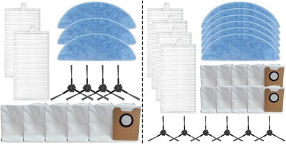 Cleaning Essentials for ECOVACS Y1 - Set completo di filtri, panni mocio, sacchetti per la polvere e spazzole laterali per mantenere l'igiene (B)