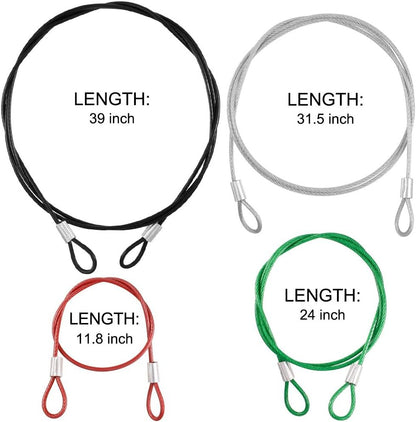 DanziX TSA Approved Lock and 4 Colors Stainless Steel Safety Tetherï¼Œ3-Dial Combination Travel Luggage Lock with Lanyard Security Cable for Protect Your Different Sizes of Suitcase,Baggage-Deep Blue