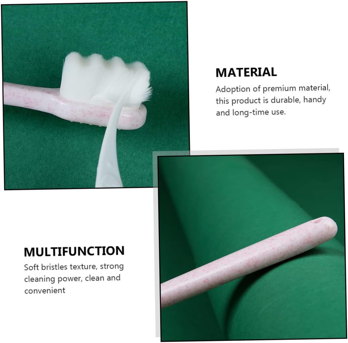 Zerodeko Hand Tools 6pcs Wangan Hair Toothbrush Toothbrush Sensitive Toothbrush Toothbrushes Slim Soft Oral Care Toothbrush Super Soft Cleaning Brush Pbt Travel Soft Bristle Toothbrush