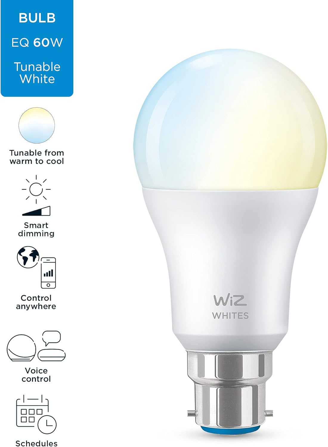 WiZ Tunable White Ambient A60 B22 12.053 Bulb
