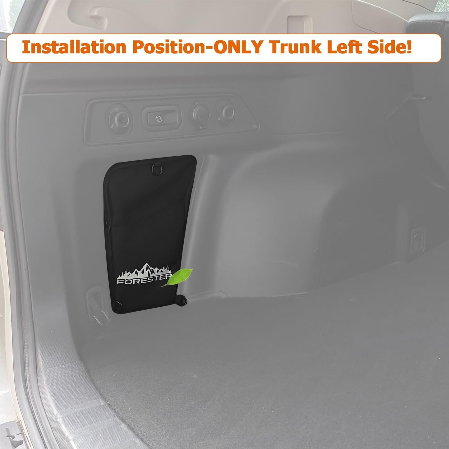 Trunk Upgrade, Trunk Organizer Pocket Multifunction Backpack, Trunk Cubby Storage bag, Cargo side pocket For Subaru Forester SK 2024 2023 2022 2021 2020 2019,Only For Driver's Side, Black, 1 pc