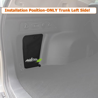 Trunk Upgrade, Trunk Organizer Pocket Multifunction Backpack, Trunk Cubby Storage bag, Cargo side pocket For Subaru Forester SK 2024 2023 2022 2021 2020 2019,Only For Driver's Side, Black, 1 pc