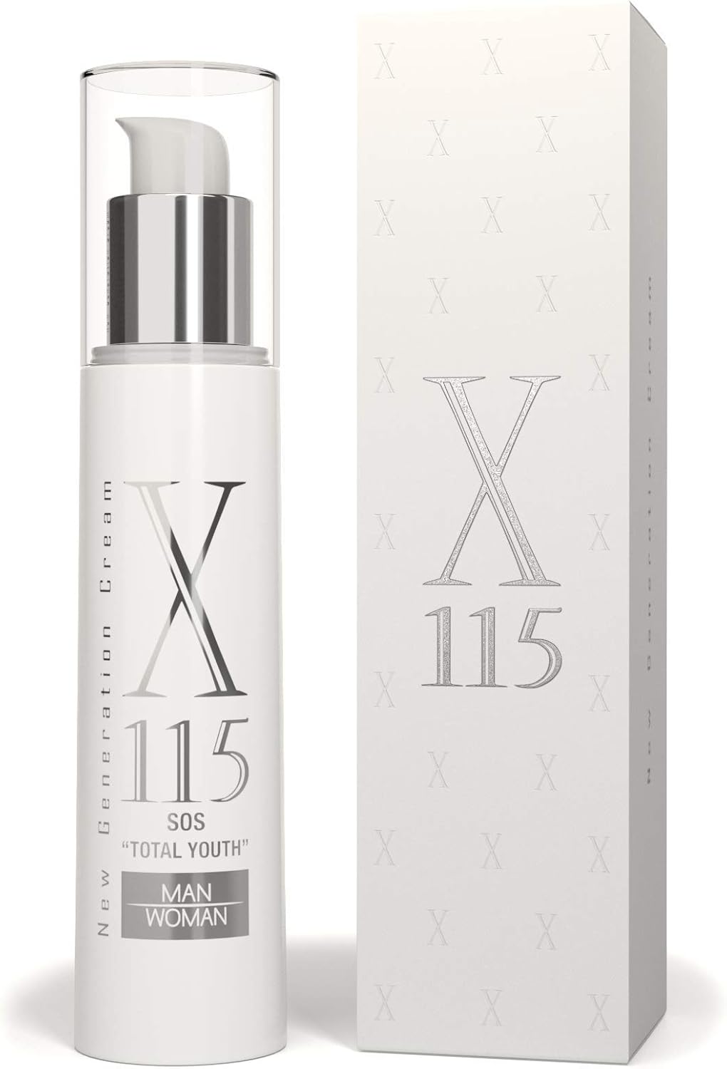 X115® Anti-Wrinkle Cream for Men | Airless 50 ml | Face Cream Lifting Effect | Anti-Ageing Triple Action: Moisturizing, Smoothing, Restoring, with Hyaluronic Acid