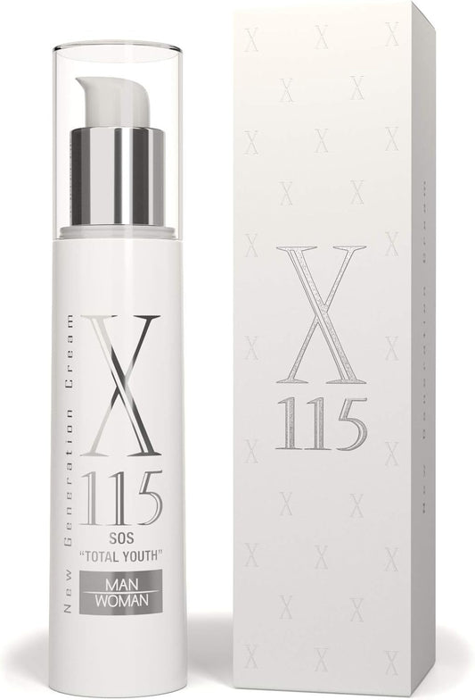 X115® Anti-Wrinkle Cream for Men | Airless 50 ml | Face Cream Lifting Effect | Anti-Ageing Triple Action: Moisturizing, Smoothing, Restoring, with Hyaluronic Acid