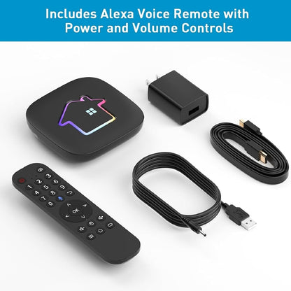 2025 H8 Brazil TV Box New Version Brazilian TV Box 2GRAM+16GROM HDMI Ultra HD USB2.0/3.0 Dual Band WiFi 2.4/5G - Supports Alexa