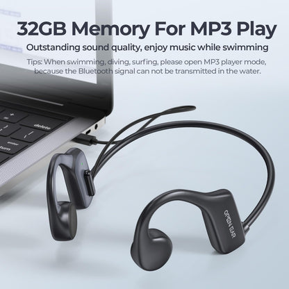 Bone Conduction Headphones Swimming Headphones, IP68 Waterproof Wireless Headset Bluetooth v5.3, Built-in 32G with MP3 Player, Open Ear Sports Earphones for Swimming, Sports, Running
