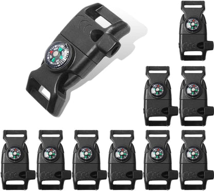 Paracord Buckles, Compass Buckle for Bracelets Clasp Clip Outdoor Camping Emergency Survival Travel Accessories