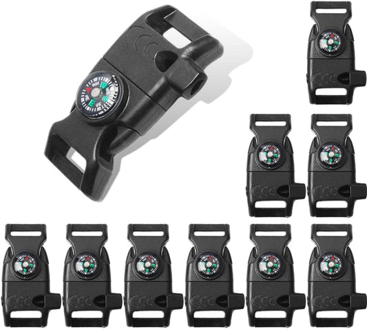 Paracord Buckles, Compass Buckle for Bracelets Clasp Clip Outdoor Camping Emergency Survival Travel Accessories