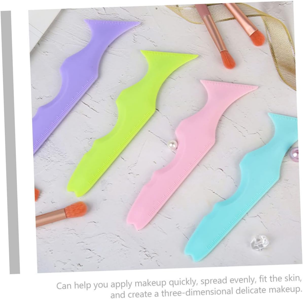 CALLARON 2 Pieces Silicone Tools for Applicator Eyeliner and Mascara Eye Guide Accessories for Stencils and Precision in Makeup