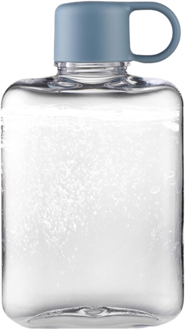 Generic Slim Water Bottle - 360ml Flat Portable Purse Square Water Cup | Portable Travel Flask Mug, Reusable Water Drinking Cup for Gym, Fitness and Camping, PN1OD1G8VI5SVONA9I0T