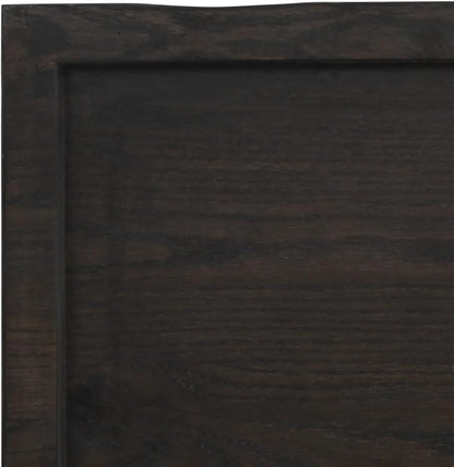 Solid Wood Tabletop, Dark Brown, 140 x 50 x (2-6) cm, Live Edge, Replacement for Coffee Table, Kitchen Dining Table, Desktop Surface, Rustic Home Decor