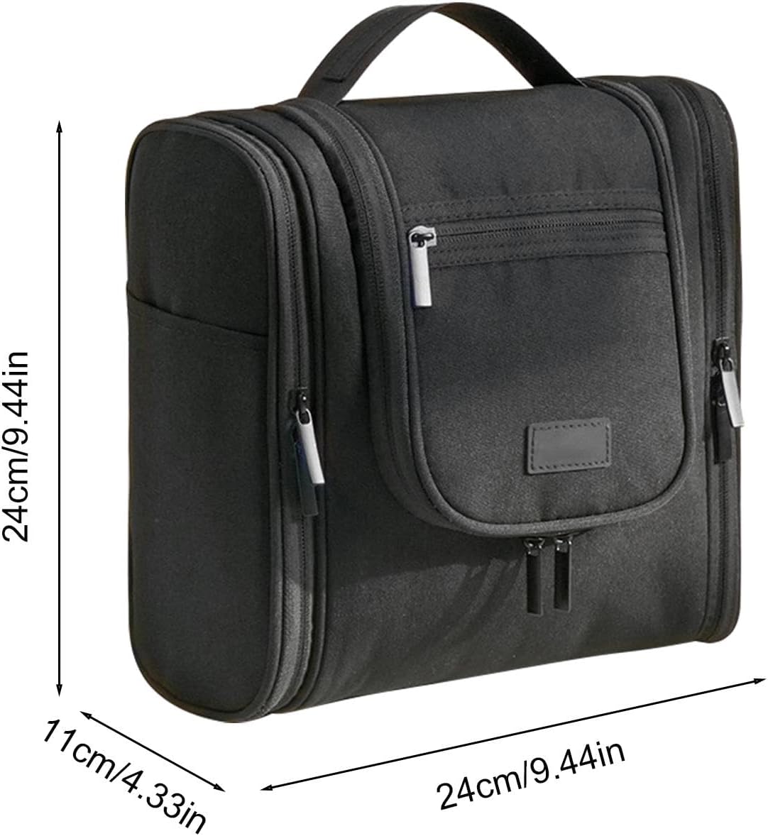 Toiletry Travel Bag, Waterproof Makeup Organizer, Spacious Cosmetic Case, Unisex Travel Pouch, Multi Compartment Storage, Portable Hygiene Kit, Sturdy Polyester Design, 9.45 Inches