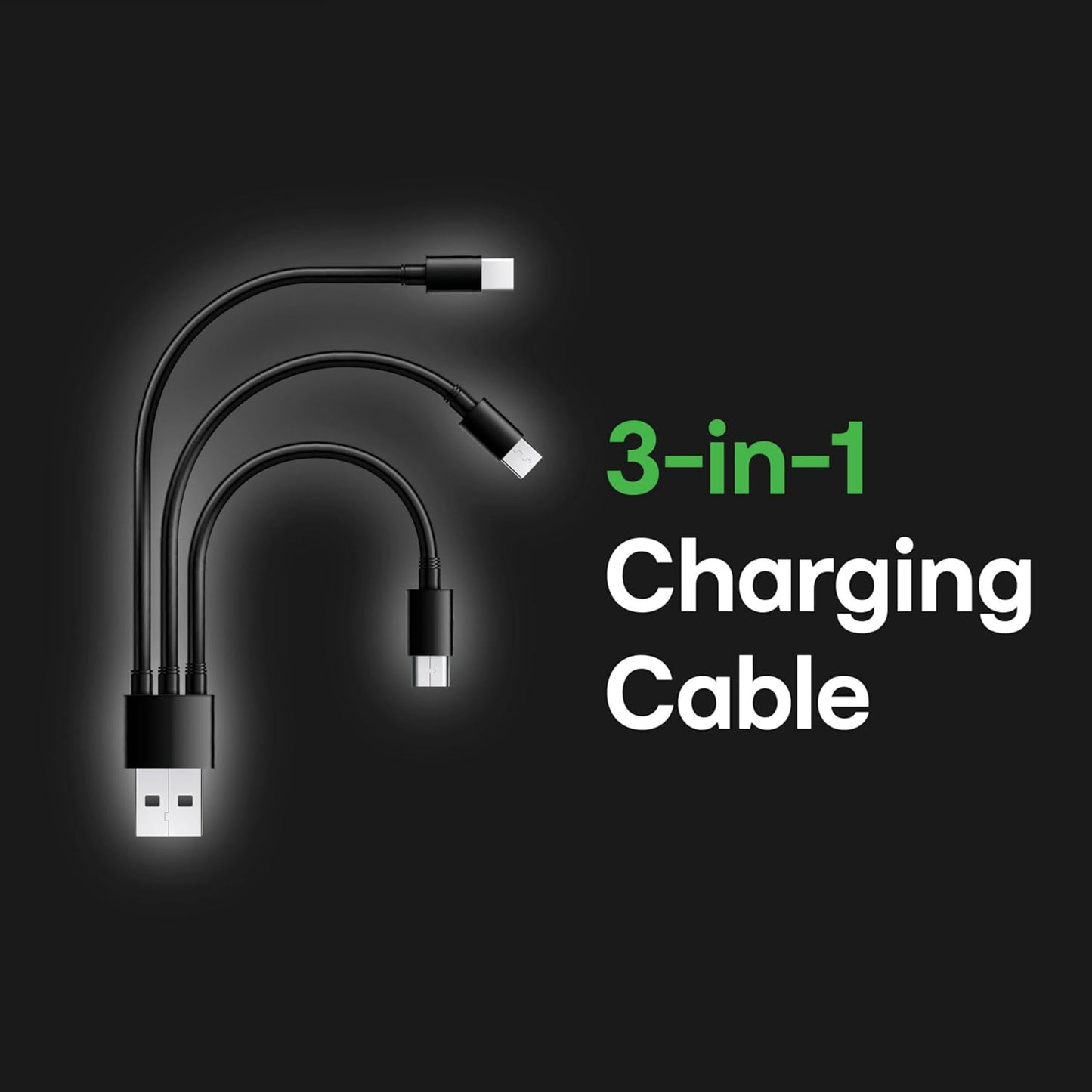 Laser ChargeCore 20000mAh Power Bank, LiFePO4 Battery, LED Display, 20W USB C Fast Charging, Airline Safe, 3 Ports, Includes 3 in 1 Cable for iPhone, iPad, Samsung, Android, Tablet, Switch (Black)