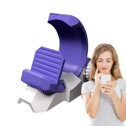 3D Printed Gear Design Desk Smartphone Holder, Portable Cellphone Dock, Stylish Mount, Adjustable Smartphone, Convenient Phone Support, Phone Stand for Travel and Outdoor Use