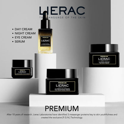 Lierac Premium Soyeuse Refill, Anti-Aging Face Cream, Smoothing Moisturizing with Hyaluronic Acid and Niacinamide, for Normal and Combination Skin, Size 50 ml