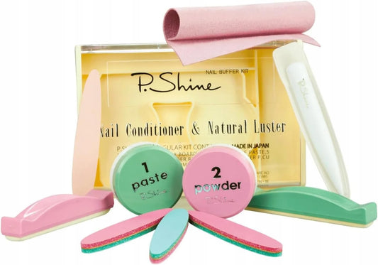 P-SHINE - Professional Japanese Nail Care Manicure Kit + Instructions for Not Damaging Nails