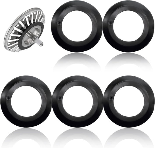 5 Pieces Rubber Seals for Kitchen Sink Plug, Kitchen Accessories, Sink Accessories, Replacement Gasket, Seals for Sink Basket Filter Outer Diameter 54 mm, Inner Diameter 32 mm