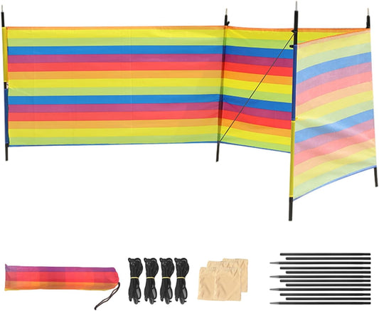 Beach Wind Blocker, Camping Privacy Screen, Windproof Shelter Barrier Shade, Portable Outdoor Gear, Travel Accessories for Vacation, Fishing, Backyard Fun and Relaxation