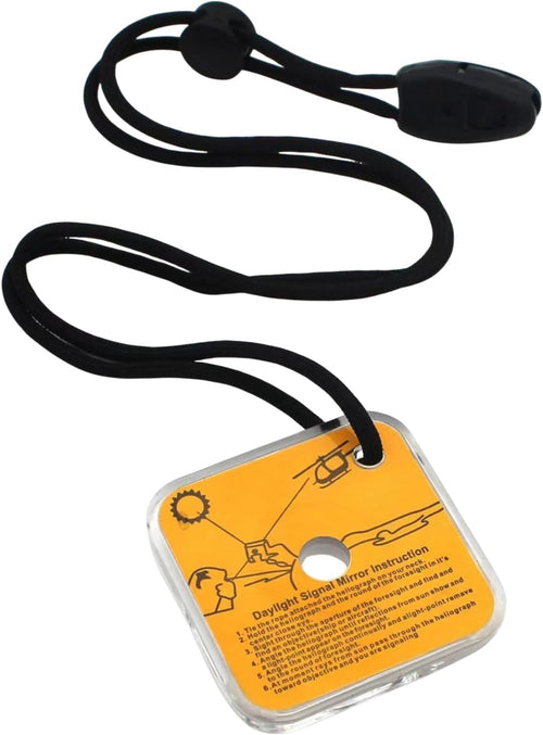 Generico Signal Mirror, Survival Reflective Mirror Tool, 2.24 x 2.24 in Lightweight Outdoor Decor, Compact Signaling Accessory for Hiking, Camping, Travel and Car Safety