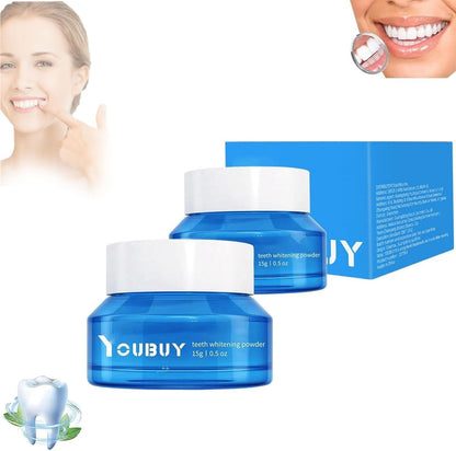 Youbuy Whitening Cream, Teeth Whitening Powder, Simply White Teeth Whitening Powder, Instant Whitening and Stain Removal, Enamel Powder, Cleaning Tooth Fresh Breath Care Oral (2)