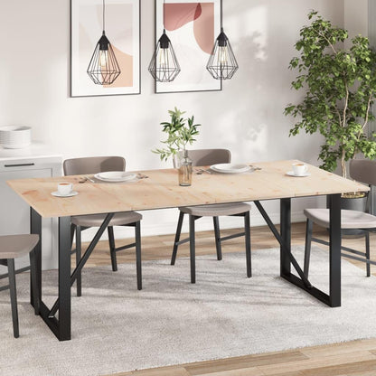 Rettangolare Dining Table Top Replacement, 200 x 100 x 1,7 cm, Set di 4, marrone solido pino legno, tavolino da caffè, tavolo a terra, durevole, stilish, Home Furniture