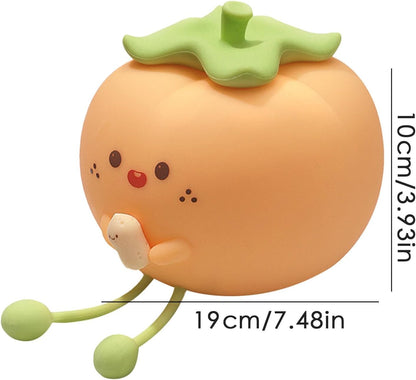 Silicone Lamp - Adorable Persimmon Multi-Color Lamp | 3 Dimmable, Touch-Sensitive, Rechargeable, Night Light for Kids, Soothing Bedtime Ambience