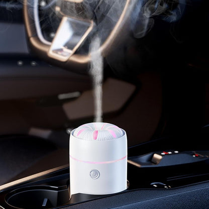 Qkbuza Car Aromatherapy Humidifier,Portable Mist Humidifier Air Freshener - Air Purifier Ultrasonic Travel Auto Freshener with 7 Lights for Workplace Home