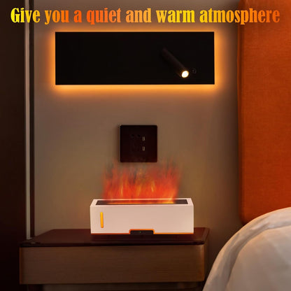 Diffuserlove Flame Diffuser Essential Oil Diffusers 200ml Aroma Diffusers for Bedroom Essential Oils Cool Flame Oil Diffuser (Size:9.8" L x 2.67" W x 3.5" H)