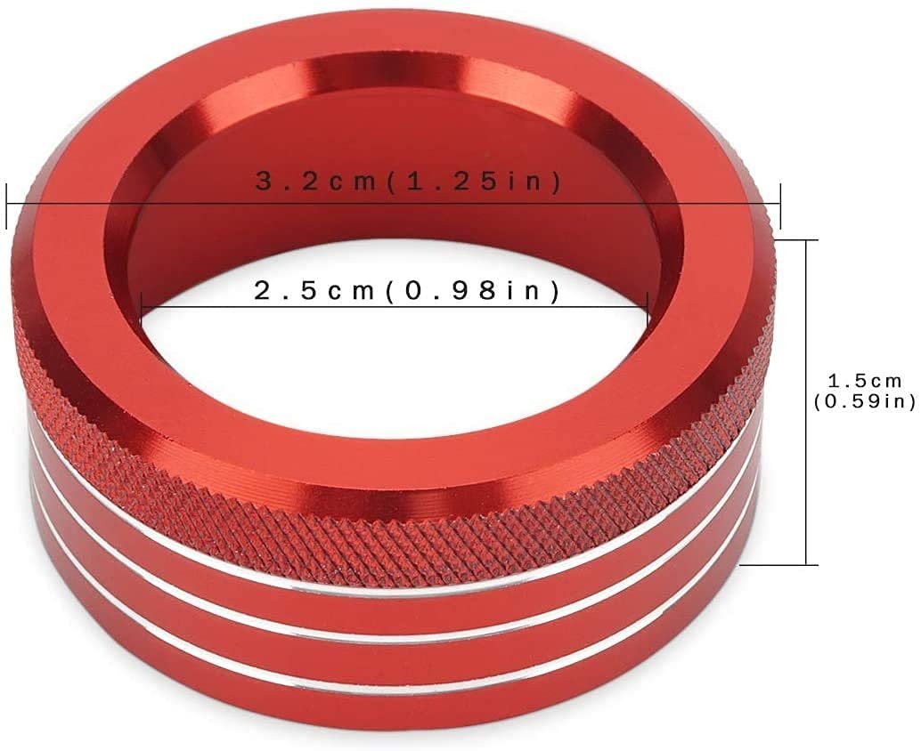 3PCS Air Conditioning Button Cover Decoration Twist Switch Ring Trim Fit for Subaru BRZ Toyota 86 FR-S GT86 FT86 2013-2022 Interior Accessories