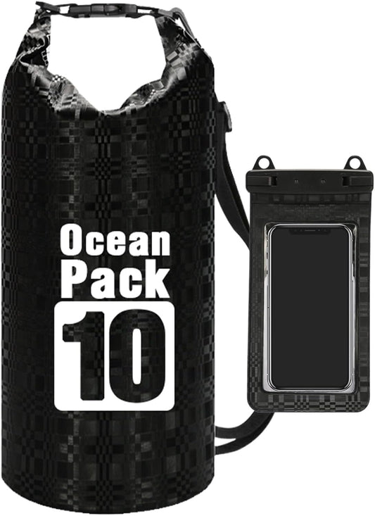 Gitekain Waterproof Bag, Portable Pouch, Lightweight Roll Top Storage Backpack, Ideal for Beach, Camping, Commuting, Shopping, Outdoor Travel and Adventures 16.14x7.68x0.2 Inch