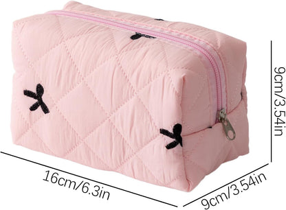 Aesthetic Pencil Purse, borsa da bagno e makeup Pouch, accessorio da viaggio, per donne e ragazze, ideale per organizzare cosmetici ed essenziali, 16 x 9 cm, rosa, Se référer au descriptif,