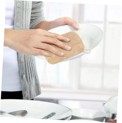 Vaguelly 10pcs Natural Loofah Dish Sponges for Kitchen Soft Non Abrasive Dishwashing Scrubber for Stubborn