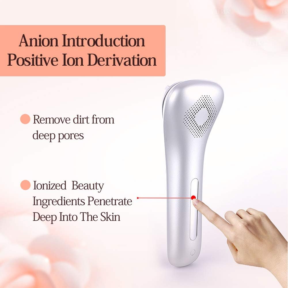 Skin Care Beauty Device, Facial Cleaner,Hot and Cold Skin Care Facial Massager Device,Ion Induced Deep Cleaning With High Frequency,Nourishing Importing,Remove The Dirt,Firming Skin,Prevent Acne And Wrinkles,USB Rechargeable
