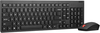 Lenovo Essential Wireless Keyboard & Mouse Combo Gen 2, 2.4 GHz Wireless Nano USB, Full Size Ambidextrous Mouse, AES-128 Encryption Keyboard, Black