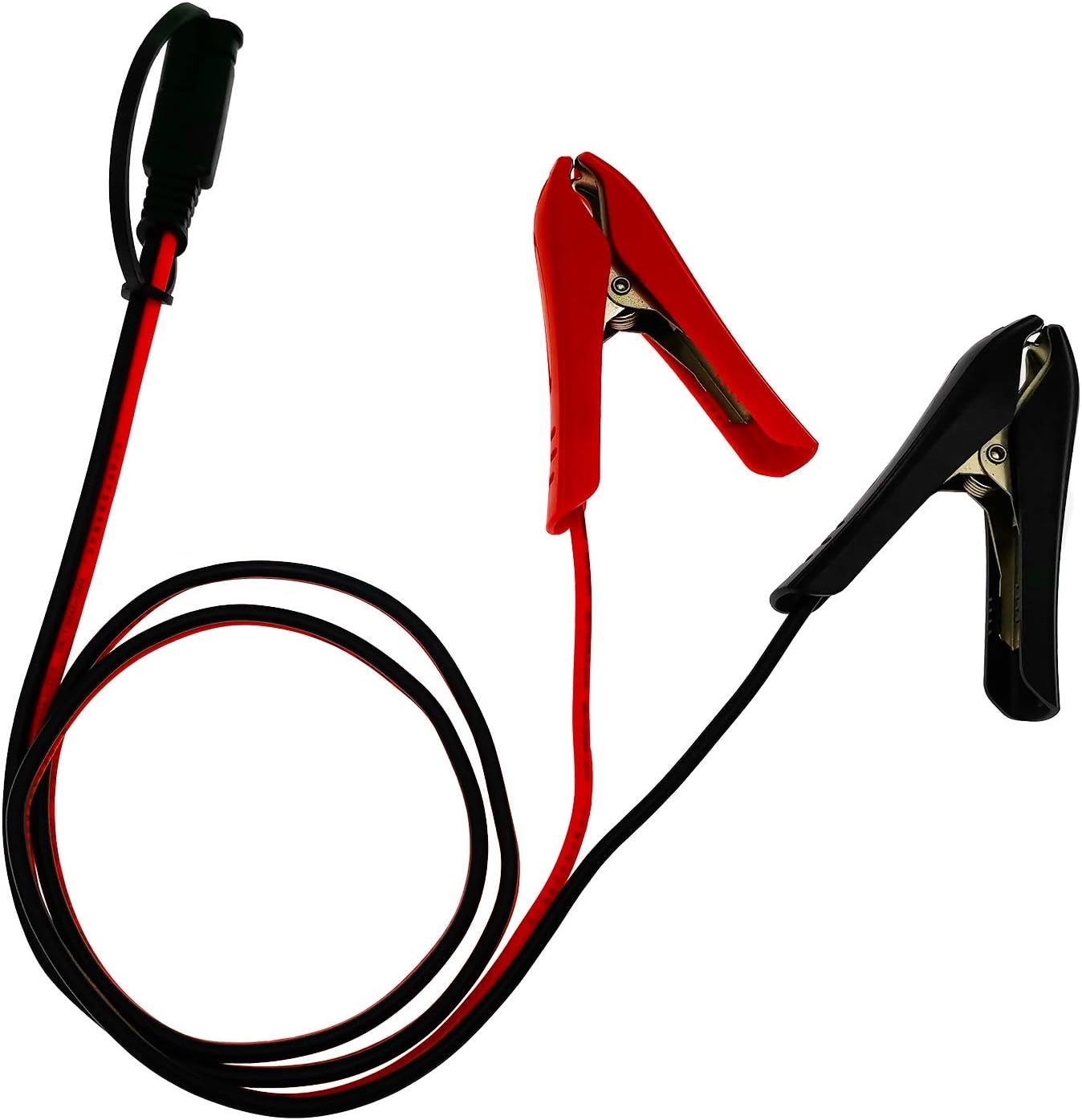 [Updated Version] 3.2FT Battery Clip-on Crocodile Clamps to SAE Connector, 16AWG Solar Charger Extension Cable/Power Supply Aux Adapter/Red & Black Connecting Alligator Clips Charging Wire