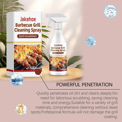 Wmool 120ml Portable Outdoor Barbecue Rack Cleanser Atomizing Strong Deoiling Stain Outdoor Easy Removal Use Cleaning Essentials Remover For Kit Grate Grill, Spray BBQ Degreaser BBQ &