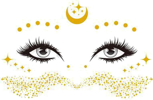 Adesivi per il viso impermeabili, portatili, vivaci e vivaci, per festival e make-up, decalcomanie multiuso, resistenti e riutilizzabili, accessori per Ha