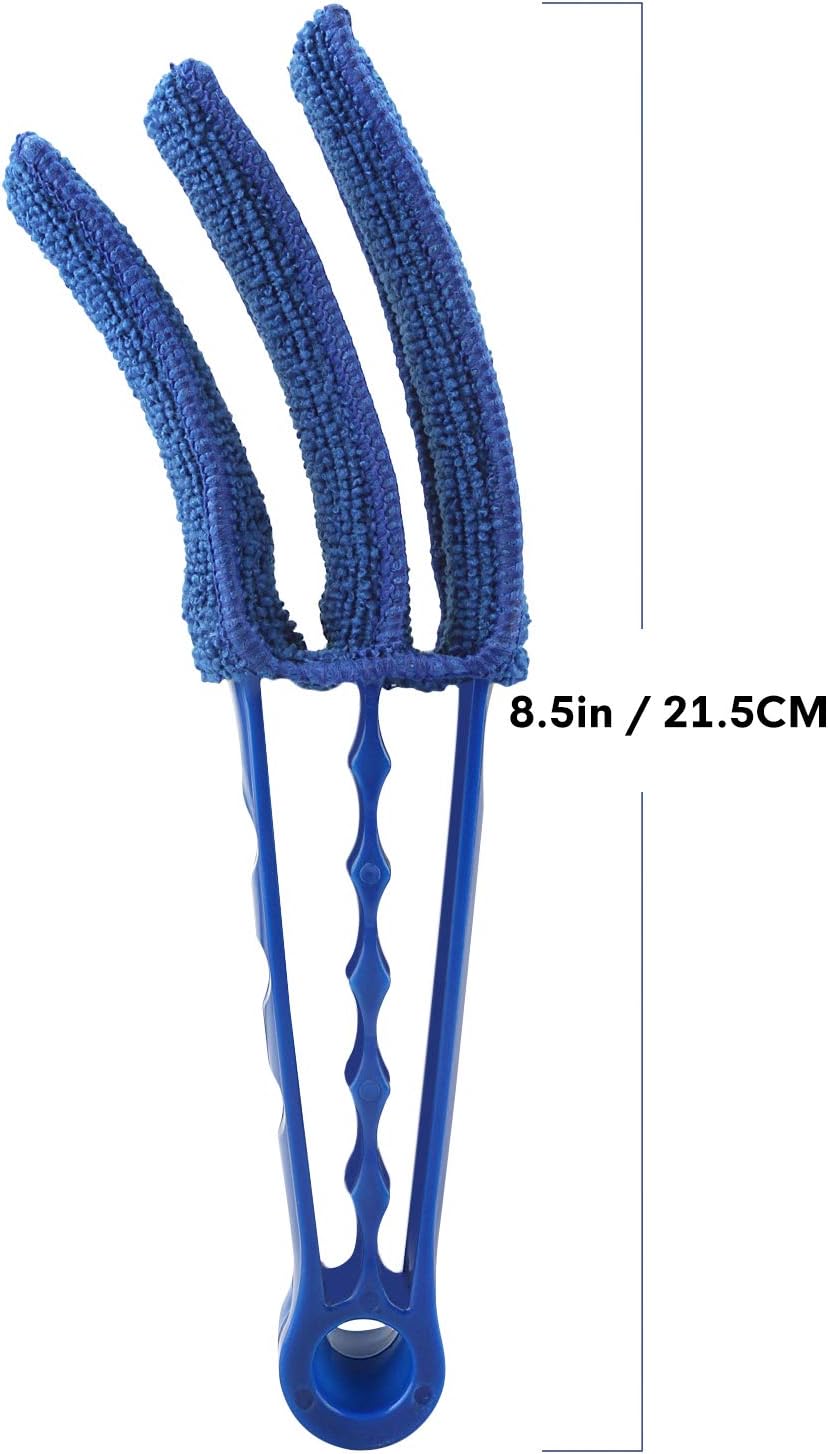 RUIMAICAN Window Blind Cleaner Duster Brush 2 Pack Brush with 6 Microfiber Sleeves - Blind Cleaner Tools for Window Blinds Air Conditioner Jalousie Dust