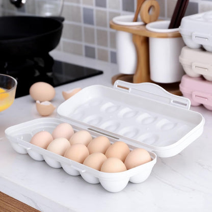 Covered Egg Holders, 2Pcs Reusable Deviled Egg Tray Carrier with Lid, 12 Grid Plastic Storage Container, Stackable Space-Saving Plastic Holder Tray for Kitchen Restaurant