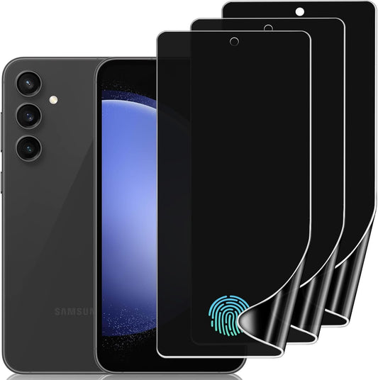 DYNASCO 3 Pack Privacy Screen Protector Compatible with Samsung Galaxy S23 FE, Anti-Spy TPU Hydrogel Protective Film for Samsung Galaxy S23 FE 5G 6.4" - Support Fingerprint Unlock, Self-Healing