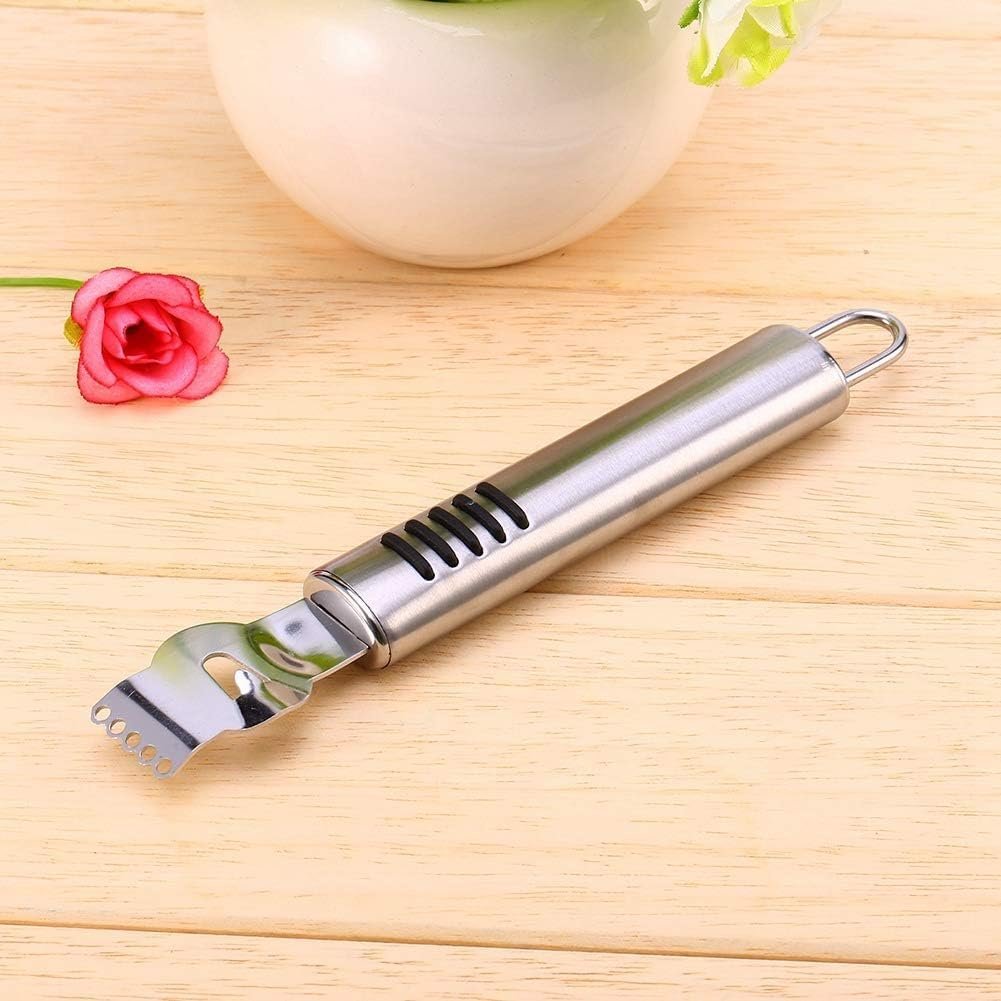 Lemon Peeler, Stainless Steel Lemon Peeler, Lemon Peeler, Kitchen Tool for Cocktails, Lime and Oranges, Kitchen Gadgets (Silver 1)