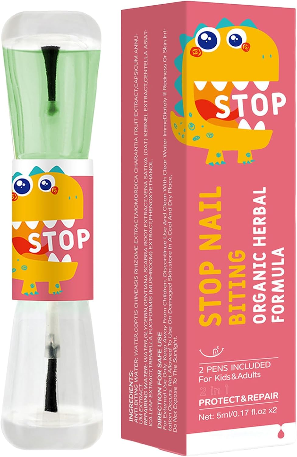 Anti Nails Biting Treatments, No Bite Nail Polish, Nail Care Strengthener, Bitter Nails Deterrents for Kids and Adults, Finger Sucking Prevention, Long-Lasting, 1 Piece
